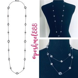 :: S&D Retired Hematite & Crystal Chelsea Necklace